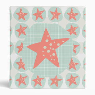 Starfish Whimsical Sea Ocean Nautical Binder