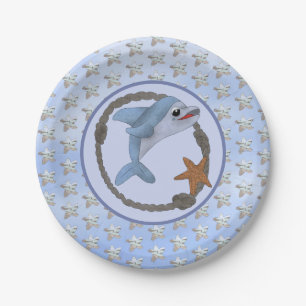 starfish with a pattern paper plate