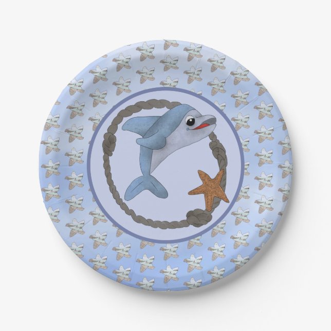 starfish with a pattern paper plate (Front)