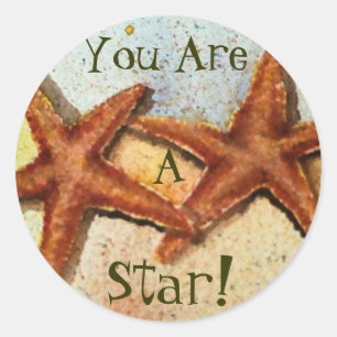starfish, You Are, A, Star! Classic Round Sticker
