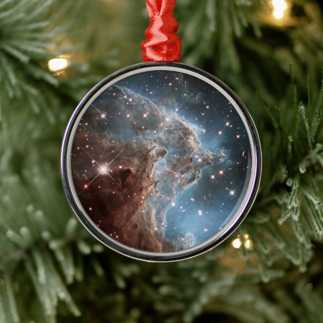 Starforming Region Ngc 2174, Monkey Head Nebula. Metal Ornament (Tree)