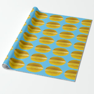 Starfruit Carambola Pattern Fruit for Vegan Wrapping Paper