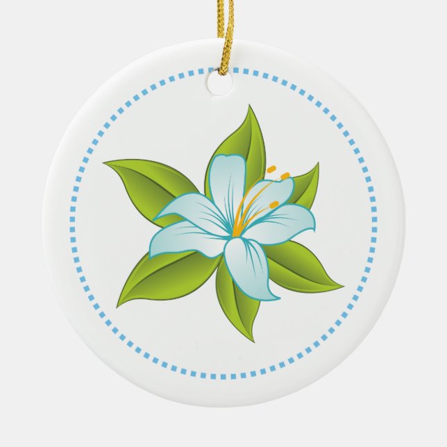 Stargazer bleu clair lys ornement personnalisé (Devant)
