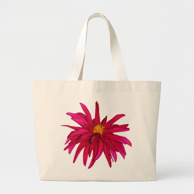 Stargazer Dahlia Large Tote Bag (Front)
