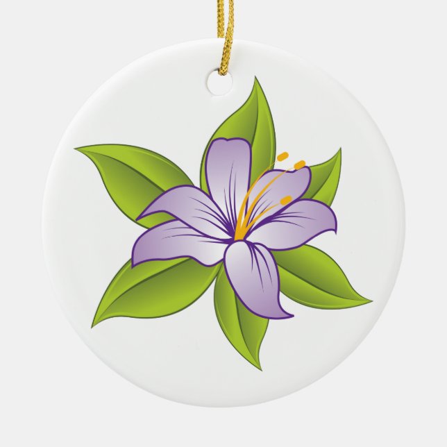 Stargazer lilas violet lily ornement personnalisé (Devant)
