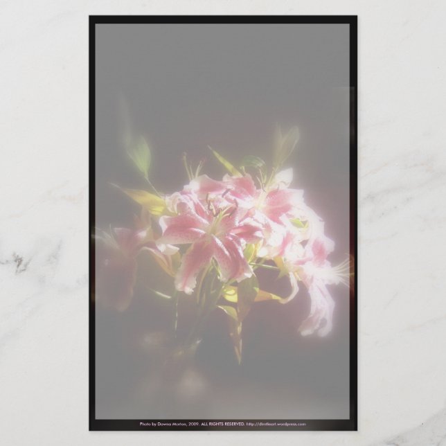 stargazer lilies #31 stationery (Front)
