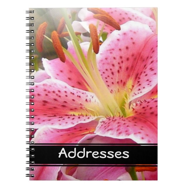 "Stargazer" Lilies Address Notebook (Front)