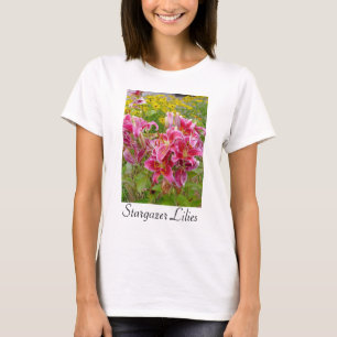 Stargazer Lilies Flowers T-shirt