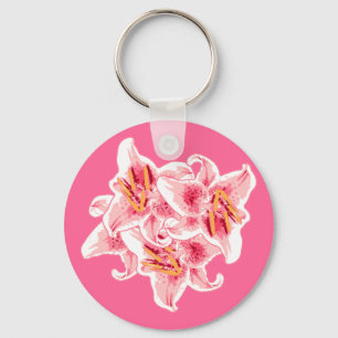 Stargazer Lilies Keychain