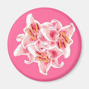 Stargazer Lilies Magnet