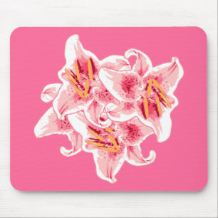 Stargazer Lilies Mouse Pad