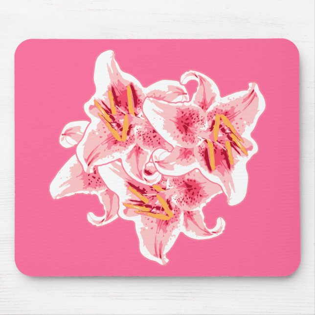 Stargazer Lilies Mouse Pad (Front)