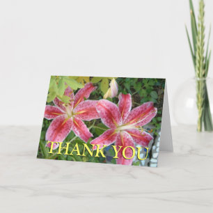 Stargazer Lilies Thank You Card