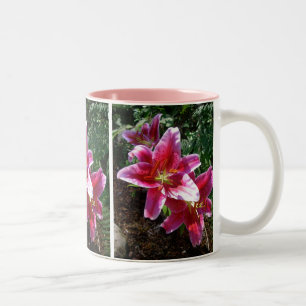 Stargazer Lilies Two-Tone Coffee Mug