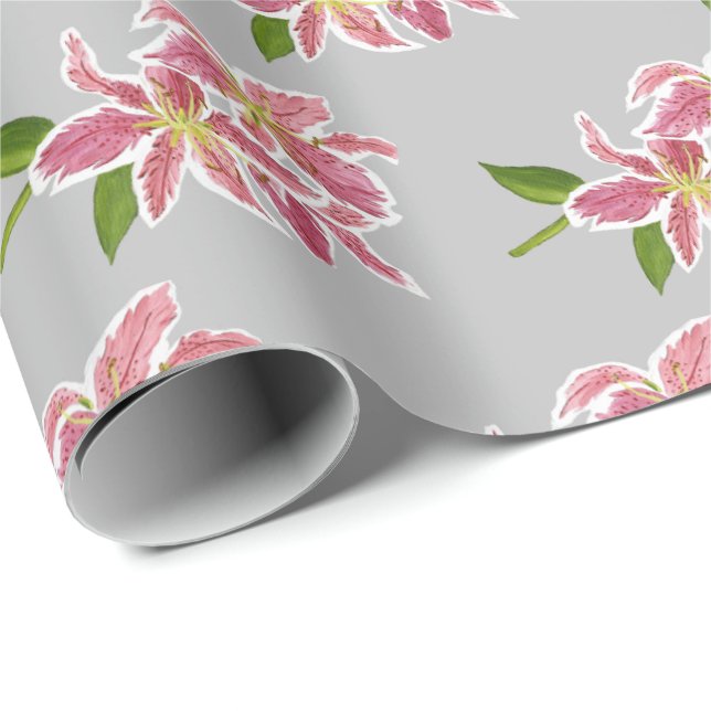 Stargazer Lilies Wrapping Paper (Roll Corner)
