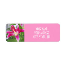 STARGAZER LILY ADDRESS LABEL