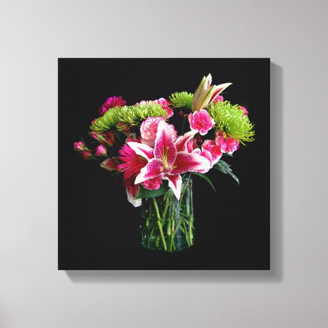 Stargazer Lily Bouquet Canvas Print (Front)