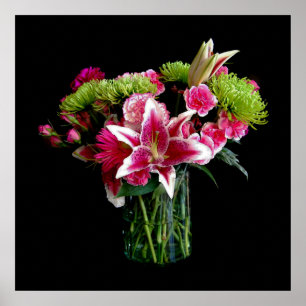 Stargazer Lily Bouquet Poster