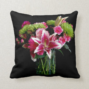 Stargazer Lily Bouquet Throw Pillow