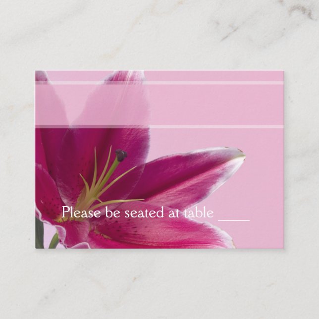 Stargazer Lily Escort Card (Front)