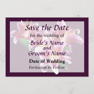 Stargazer Lily Heart Save the Date