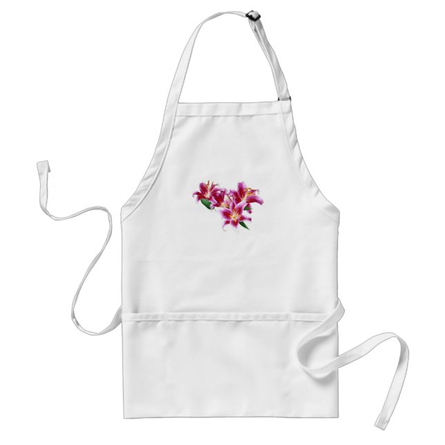 Stargazer Lily Heart Standard Apron (Front)