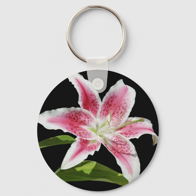 Stargazer Lily Keychain (Front)