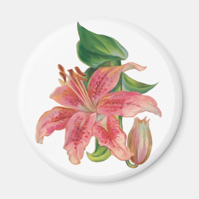 Stargazer Lily Magnet (Front)
