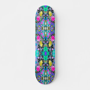 Stargazer Lily, Rose and Pink Hibiscus Collage Skateboard
