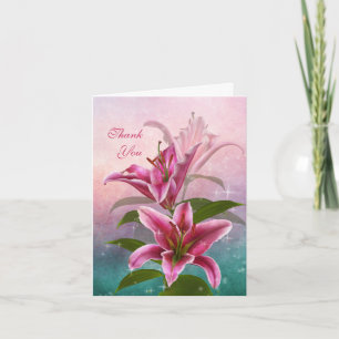 Stargazer Lily Thank You Card