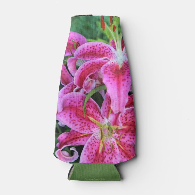 Stargazer Oriental Lilies Bottle Cooler (Front)