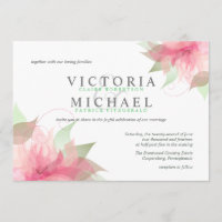 Stargazer Pink & White Wedding Invitations