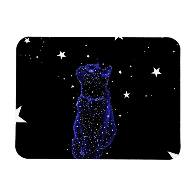 Stargazing Cat Magnet (Horizontal)