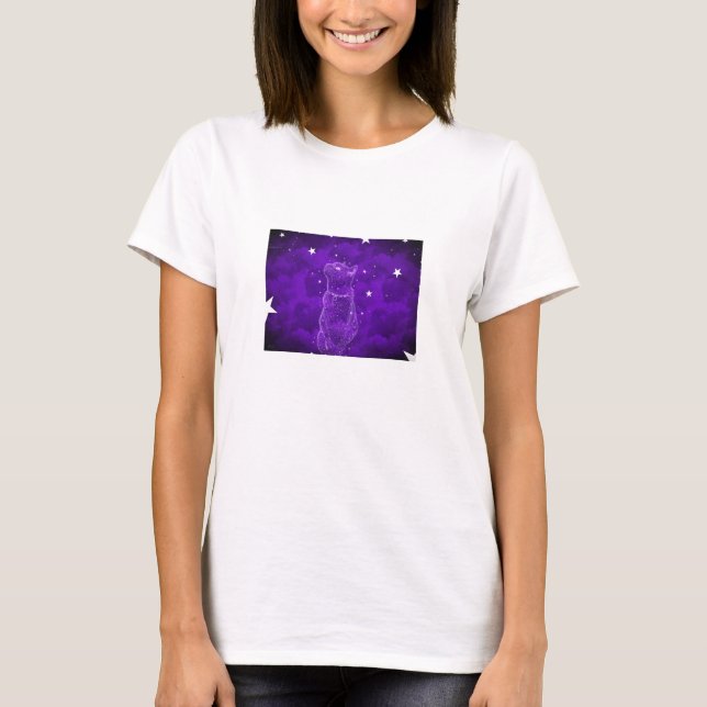 Stargazing Cat t-shirt (Front)