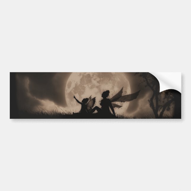 Stargazing Fairy Bumper Sticker (Front)