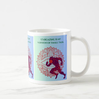 "Stargazing Is My Small Talk" Mandala Werewolf Art Coffee Mug