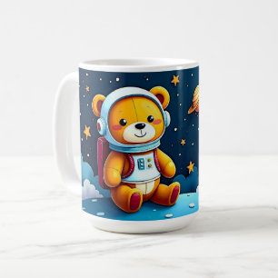 Stargazing Teddy Astronaut Coffee Mug