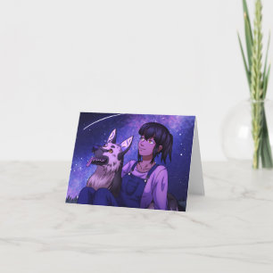 Stargazing with a Dog Card