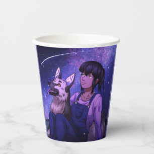 Stargazing with a Dog Paper Cups