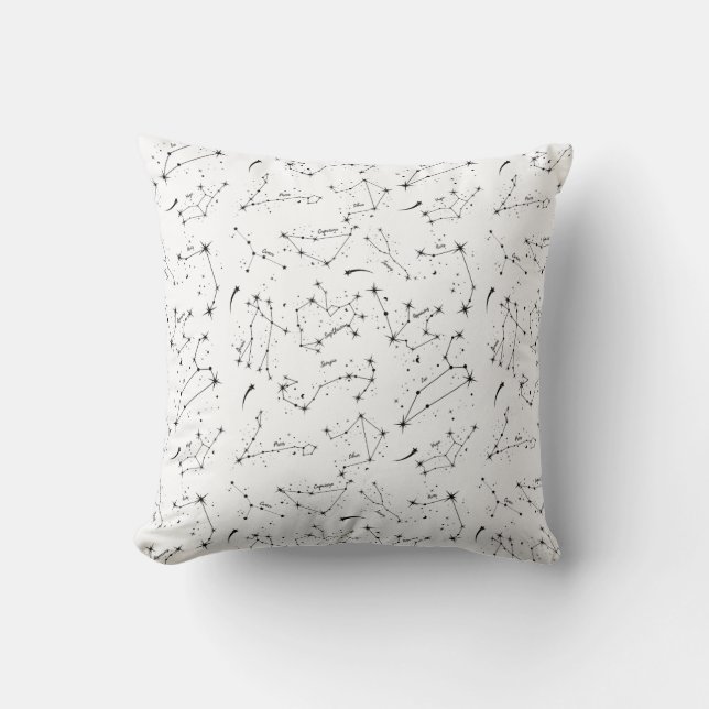 Starglow Dreams: Constellation Pattern Pillow (Front)
