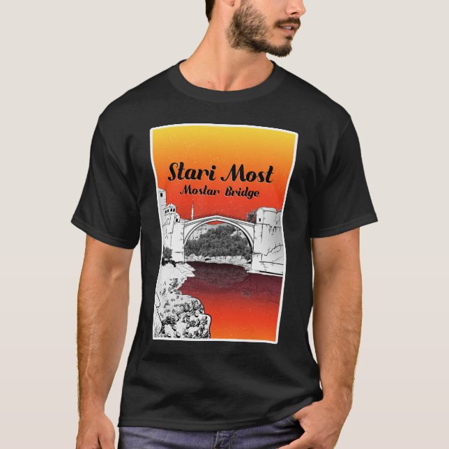 Stari Most Mostar Bridge Bosnia and Herzegovina T-Shirt (Front)