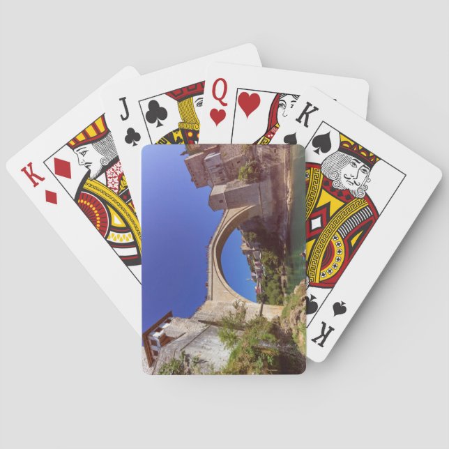 Stari Most, old bridge, Mostar, Bosnia and Herzego Playing Cards (Back)