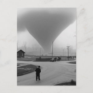 Staring at an Oncoming Tornado Postcard