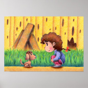 Staring contest in an alley. poster