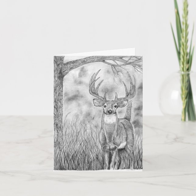 Staring Deer Card (Front)