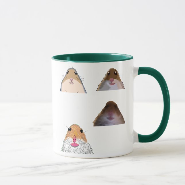 Staring Hamster Funny Meme Mug Memes Set (Right)