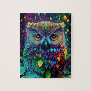 Staring Owl Jigsaw Puzzle
