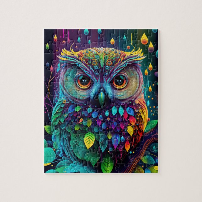 Staring Owl Jigsaw Puzzle (Vertical)