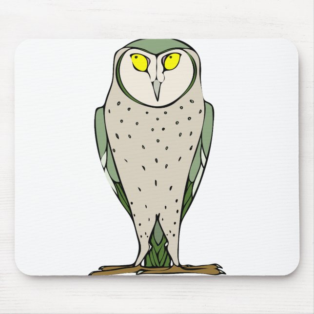 Staring Owl Mouse Pad (Front)