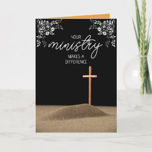 Stark Copper Cross on Hil Pastor Appreciation Card